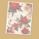 Poinsettia #1 - Lined Stationery Paper (25 Sheets)  8.5 x 11 Premium Paper