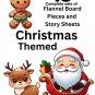 CHRISTMAS - 10 sets FLANNEL BOARD LAMINATED CARDSTOCK stories & pieces - No Prep