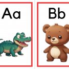 Complete Set - 26 Letters Alphabet & Number 0-20  FlashCards - Laminated Set