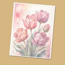 Spring WF#043 - Lined Stationery Paper (25 Sheets)  8.5 x 11 Premium Paper