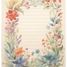 Border Design #4 - Lined Stationery Paper (25 Sheets)  8.5 x 11 Premium Paper