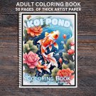 Koi Pond- Spiral Bound Adult Coloring Book - Thick Artist Paper