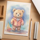 48  Sheets of  Decorative Stationery Paper for Letters , 8.5 x 11 - Bears#0677