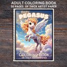 Baby Pegasus - Spiral Bound Adult Coloring Book - Thick Artist Paper