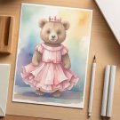 48  Sheets of  Decorative Stationery Paper for Letters , 8.5 x 11 - Bears#0671