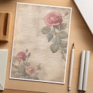 48  Sheets of  Decorative Stationery Paper for Letters , 8.5 x 11 - Roses#06705