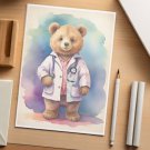 48  Sheets of  Decorative Stationery Paper for Letters , 8.5 x 11 - Bears#06710