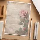 48  Sheets of  Decorative Stationery Paper for Letters , 8.5 x 11 - Roses#06725