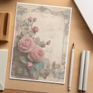 48  Sheets of  Decorative Stationery Paper for Letters , 8.5 x 11 - Roses#06723