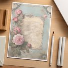 48  Sheets of  Decorative Stationery Paper for Letters , 8.5 x 11 - Roses#06701