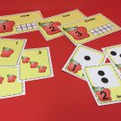 Apple  Theme - Number Card Kit , Numbers Counting Cards  1-20 Laminated