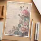 48  Sheets of  Decorative Stationery Paper for Letters , 8.5 x 11 - Roses#06716