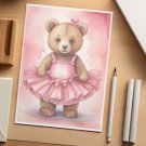 48  Sheets of  Decorative Stationery Paper for Letters , 8.5 x 11 - Bears#0676