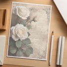 48  Sheets of  Decorative Stationery Paper for Letters , 8.5 x 11 - Roses#06710