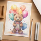 48  Sheets of  Decorative Stationery Paper for Letters , 8.5 x 11 - Bears#0679