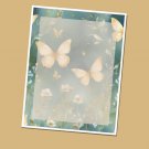 Butterflies #03 - Lined Stationery Paper (25 Sheets)  8.5 x 11 Premium Paper