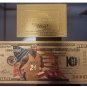 KOBE BRYANT LAKERS 24K GOLD COATED NOVELTY NOTE WITH CERTIFICATE OF AUTHENTICITY