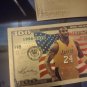 KOBE BRYANT LAKERS 24K GOLD COATED NOVELTY NOTE WITH CERTIFICATE OF AUTHENTICITY