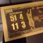 STEPHEN CURRY WARRIORS 24KGOLD COATED NOVELTY NOTE w/CERTIFICATE OF AUTHENTICITY