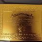 STEPHEN CURRY WARRIORS 24KGOLD COATED NOVELTY NOTE w/CERTIFICATE OF AUTHENTICITY