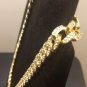 MENS 9 INCH 18k GOLD PLATED AAA+CUBIC ZIRCONIA CLUSTER CUBAN LINK CHAIN