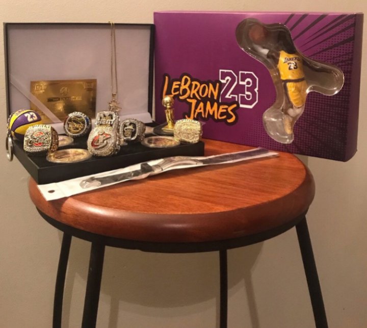 BRAND NEW! LEBRON KING JAMES NBA FINALS CHAMPIONSHIP MVP GOLD MEMORABILIA MEGA BUNDLE SET!