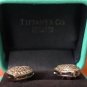 AAA+CUBIC ZIRCONIA CLUSTER .925 STERLING SILVER HEART EARRINGS,TIFFANY BOX,&MORE