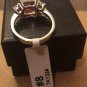 6.64 Ct Emerald Cut Rose Zirconia Stainless Steel Engagement Ring Womens Size 8