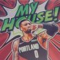 DAMIAN LILLARD BLAZERS 8.5x11 CARTOON HEROE ART BASKETBALL PREMIUM MATTE PRINT