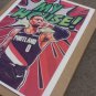 DAMIAN LILLARD BLAZERS 8.5x11 CARTOON HEROE ART BASKETBALL PREMIUM MATTE PRINT