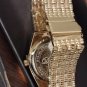 WOMENS GOLD LUXURIOUS DENVOSI AAA+CUBIC ZIRCONIA STAINLESS STEEL QUARTZ WATCH