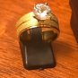 WOMENS ROUND AAA CUBIC ZIRCONIA 3x GOLD PLATED WEDDING ENGAGEMENT RING SIZE 6.5