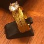 WOMENS ROUND AAA CUBIC ZIRCONIA 3x GOLD PLATED WEDDING ENGAGEMENT RING SIZE 6.5