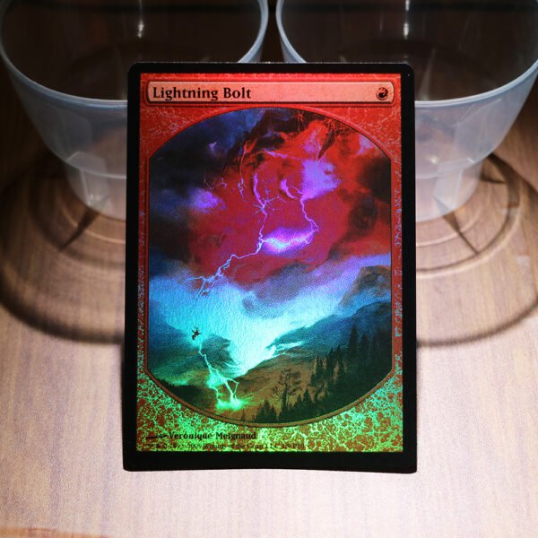 1x Mtg Proxy FOIL Lightning Bolt Magic Player Rewards 2010 magic the gathering proxy mtg cards