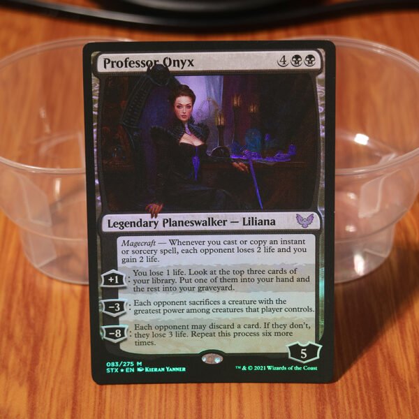 1x Mtg Proxy FOIL Professor Onyx basic art STX Strixhaven: School of Mages foil magic