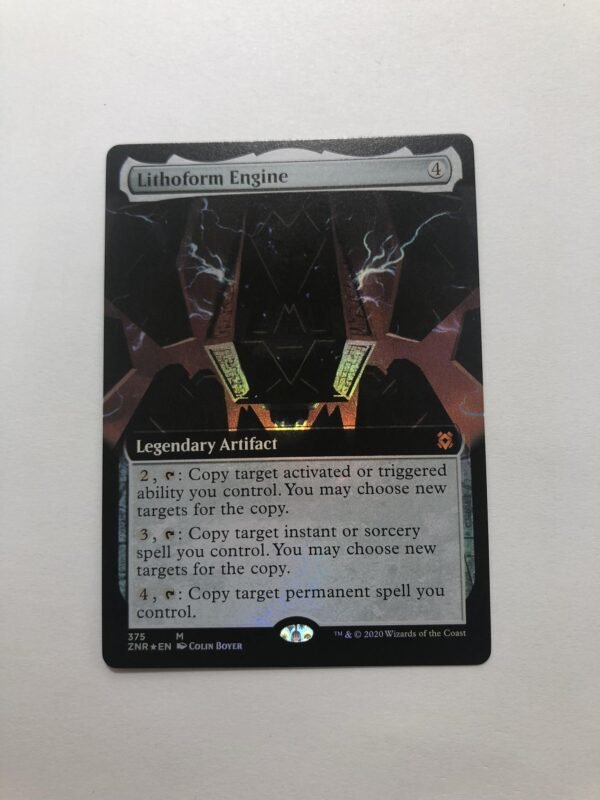 1x Mtg Proxy FOIL Lithoform Engine extended art Zendikar Rising ZNR foil magic