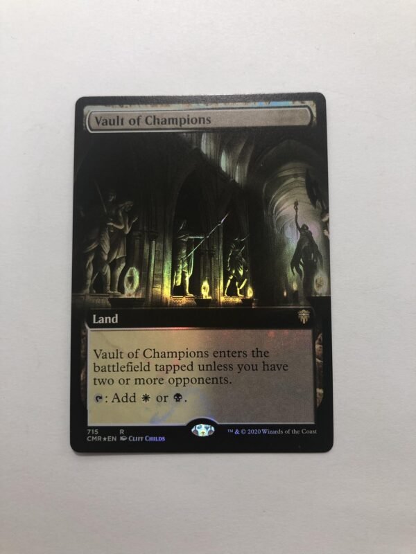 1x Mtg Proxy FOIL Vault of Champions extended art Commander Legends (CMR) foil