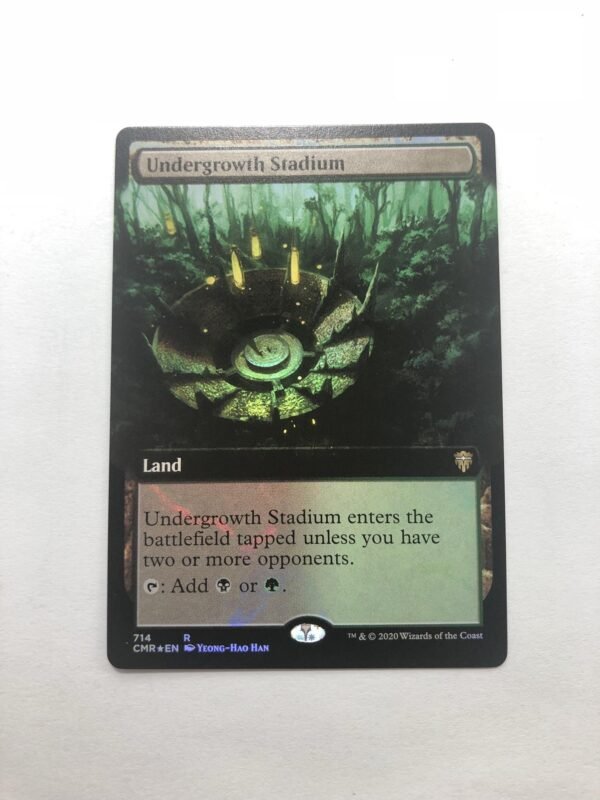 1x Mtg Proxy FOIL Undergrowth Stadium extended art Commander Legends (CMR) foil