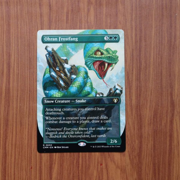 1x Mtg Proxy Ohran Frostfang #650 Commander Masters (CMM) magic the gathering