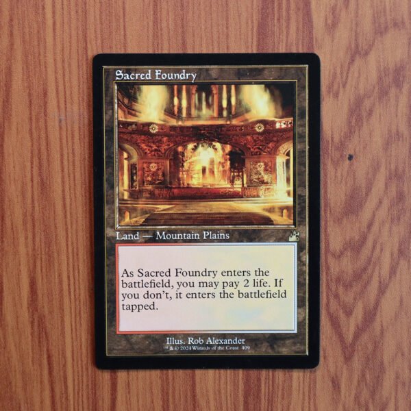 1x Mtg Proxy Sacred Foundry Ravnica Remastered (RVR) Retro frame magic