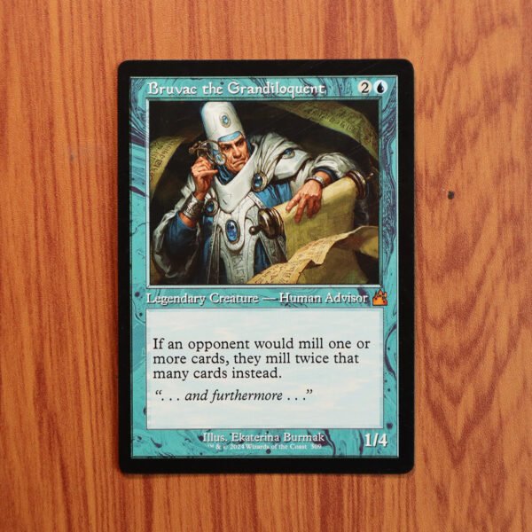 1x Mtg Proxy Bruvac the Grandiloquent Ravnica Remastered (RVR) Retro frame magic