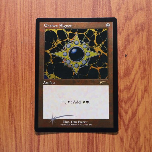 1x Mtg Proxy FOIL Orzhov Signet SLD Old Style Etched foil magic the gathering proxy