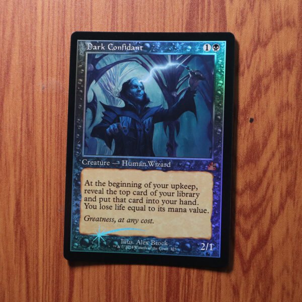 1x Mtg Proxy FOIL Dark Confidant Ravnica Remastered (RVR) Retro frame foil