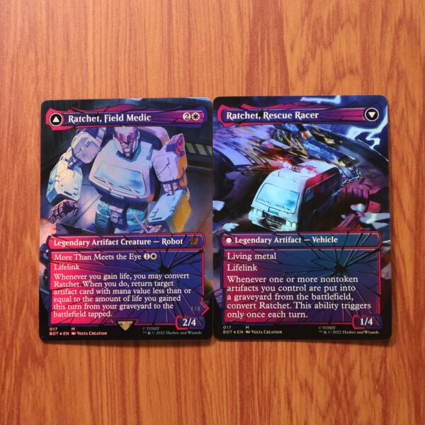 1x Mtg Proxy FOIL Ratchet, Field Medic & Ratchet, Rescue Racer #17 Transformers (BOT)