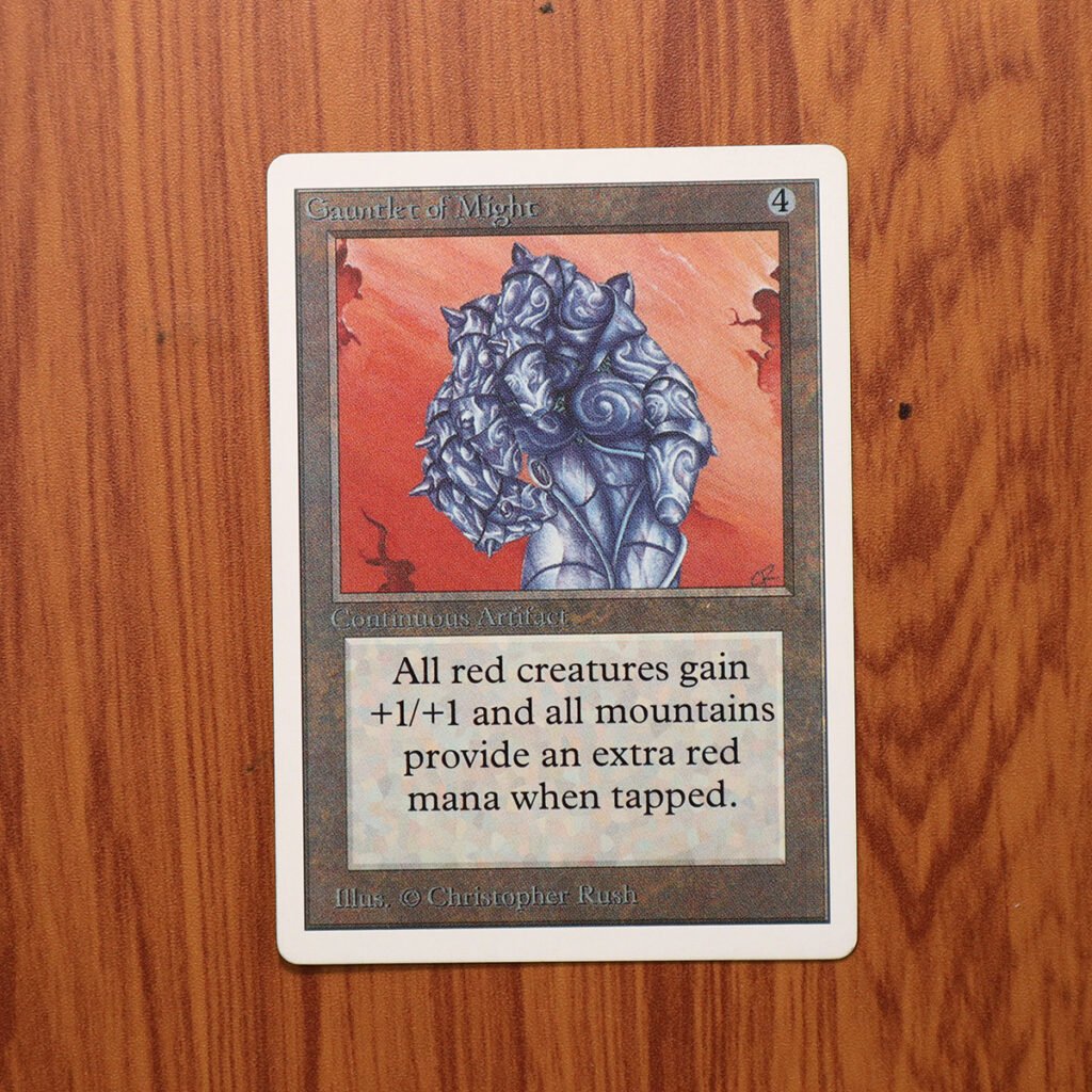 1x Mtg Proxy Gauntlet of Might Unlimited Edition (2ED) magic the gathering