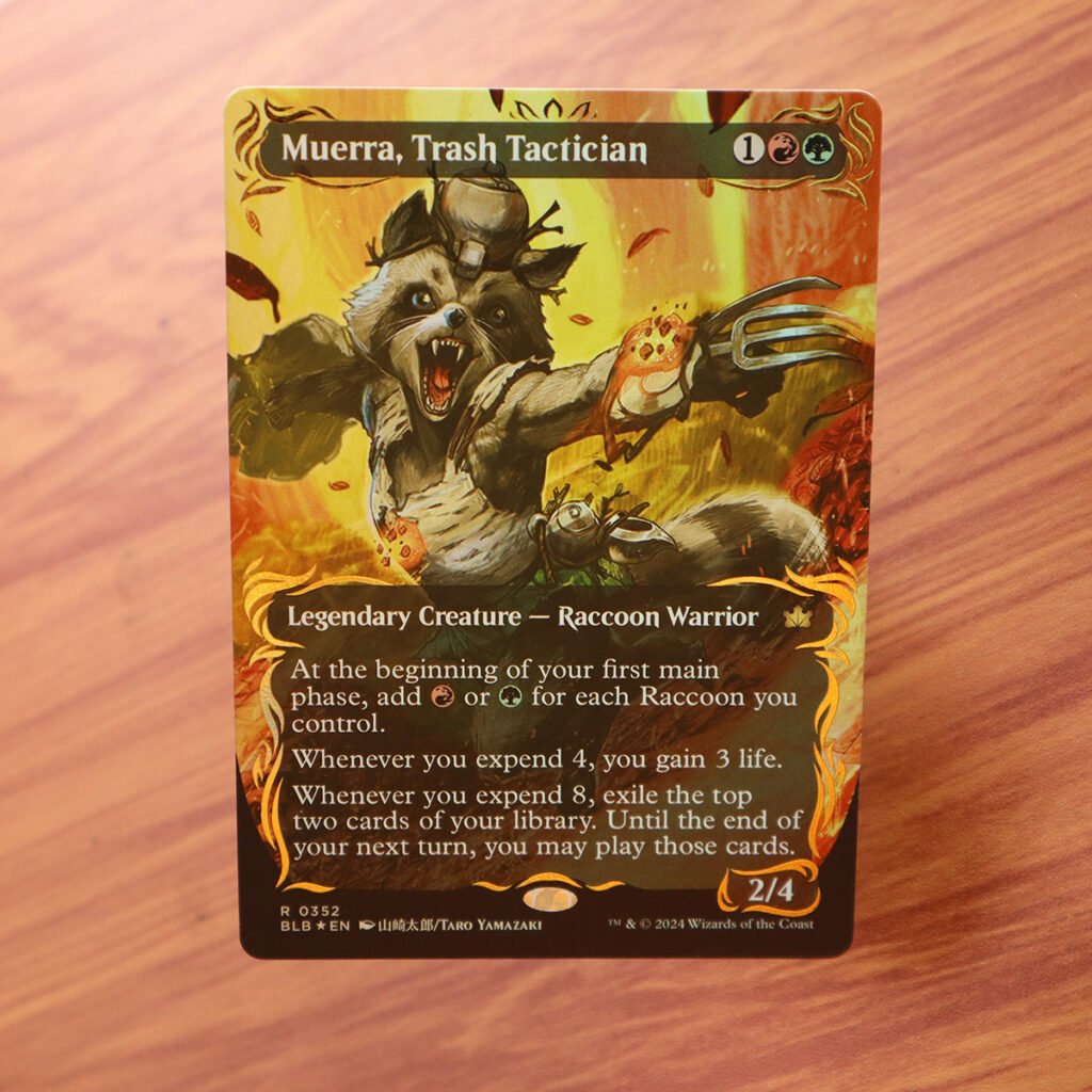 1x Mtg Proxy FOIL Muerra, Trash Tactician #352 Bloomburrow (BLB) raised foil special