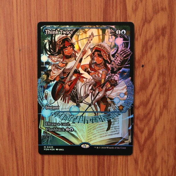 1x Mtg Proxy FOIL Think Twice #425 FDN foil magic the gathering proxy mtg cards