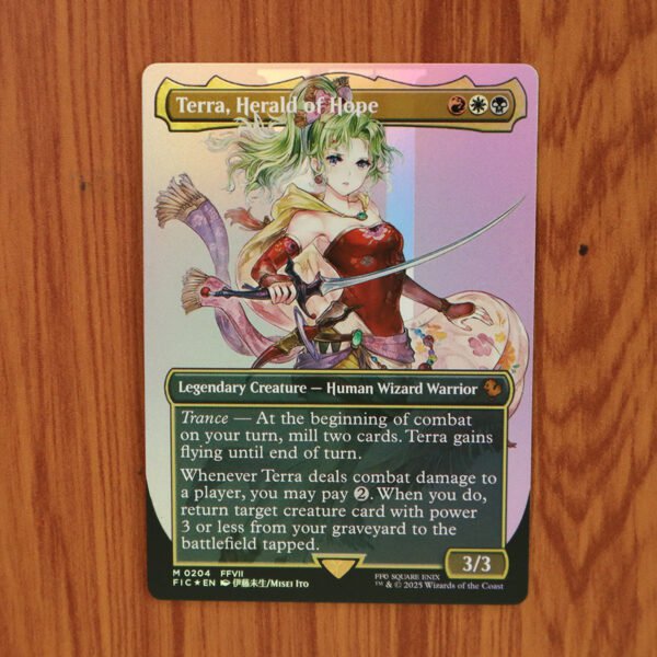 1x Mtg Proxy FOIL Terra, Herald of Hope #204 FIC Foil magic the gathering proxy mtg cards