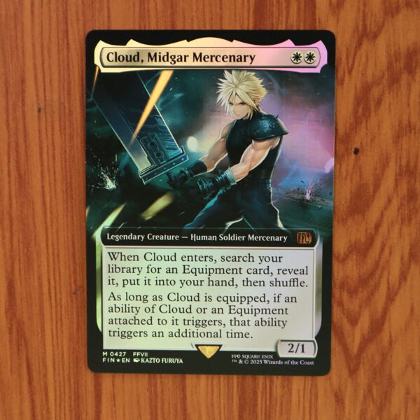 1x Mtg Proxy FOIL Cloud, Midgar Mercenary #427 FIN Foil magic the gathering proxy mtg cards