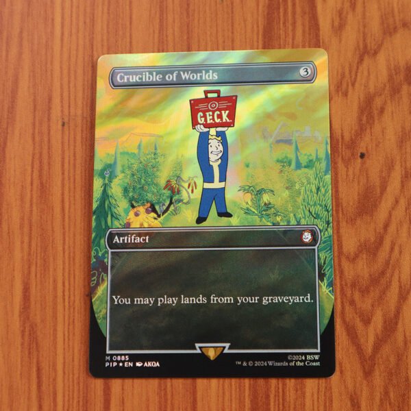 1x Mtg Proxy FOIL Crucible of Worlds #885 Fallout PIP Surge Foil magic the gathering